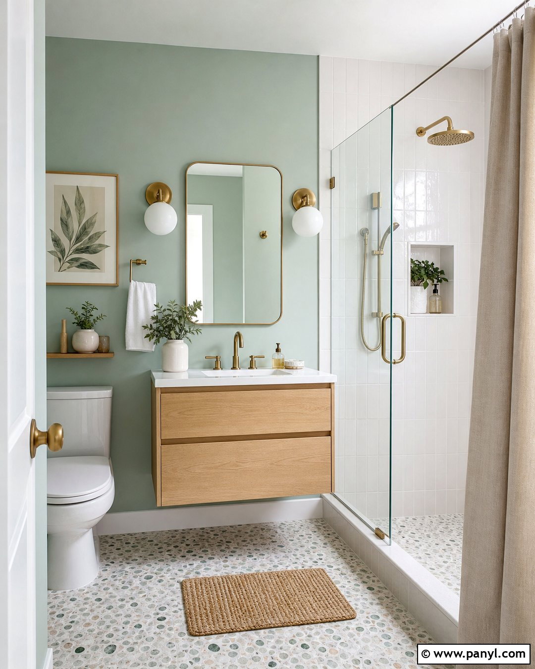 Seafoam Green Small Bathroom Walls - 25 Small Bathroom Wall Color Ideas