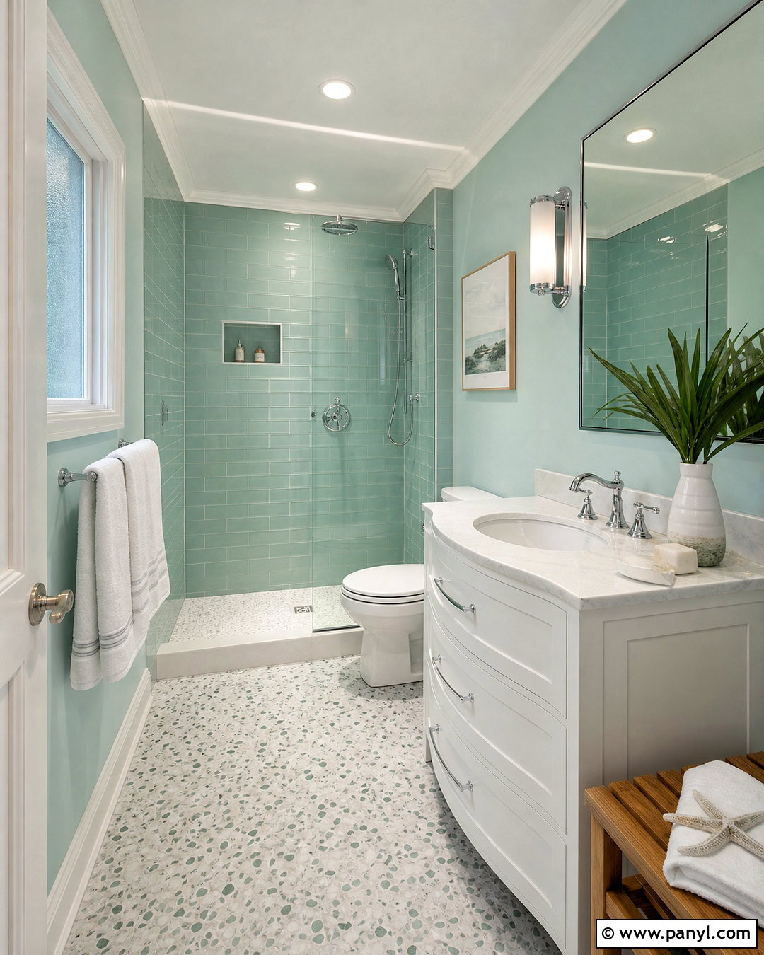 Seafoam Green Small Bathroom - 20 bathroom color ideas for small bathrooms