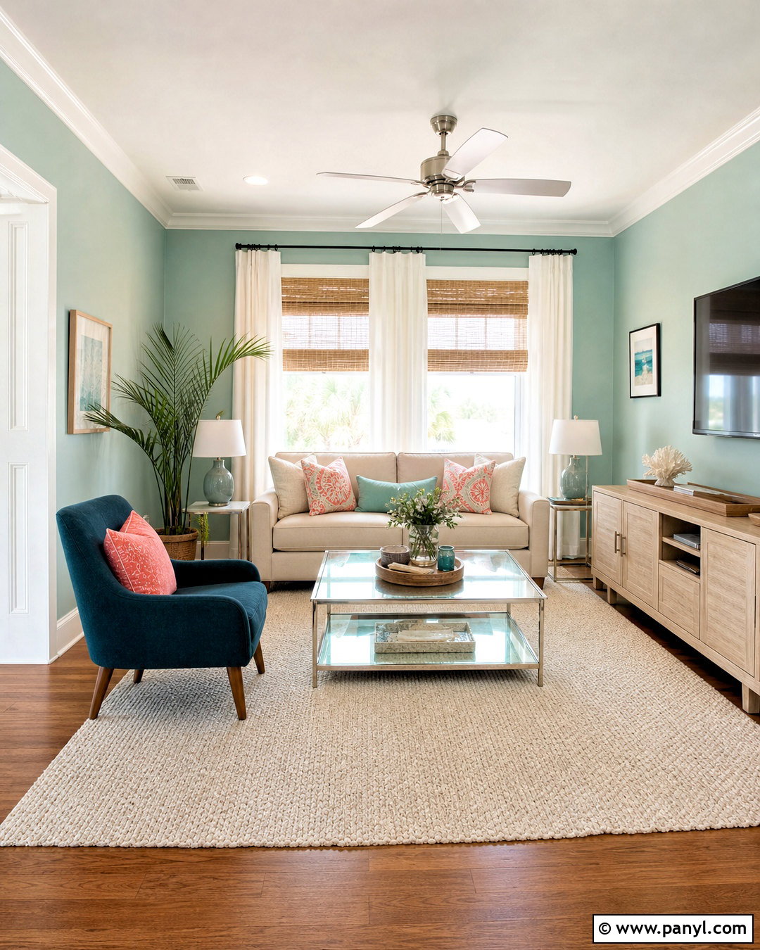 Seafoam Green Small Living Room - 20 small living room paint color ideas