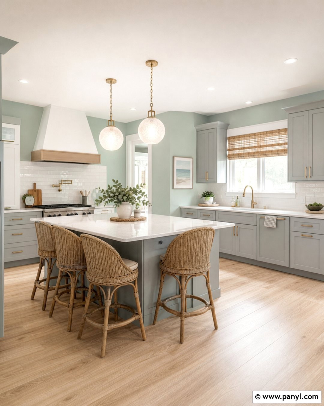 Seafoam Green Walls With Gray Kitchen Cabinets - 30 Gray Kitchen Cabinets Wall Color Ideas