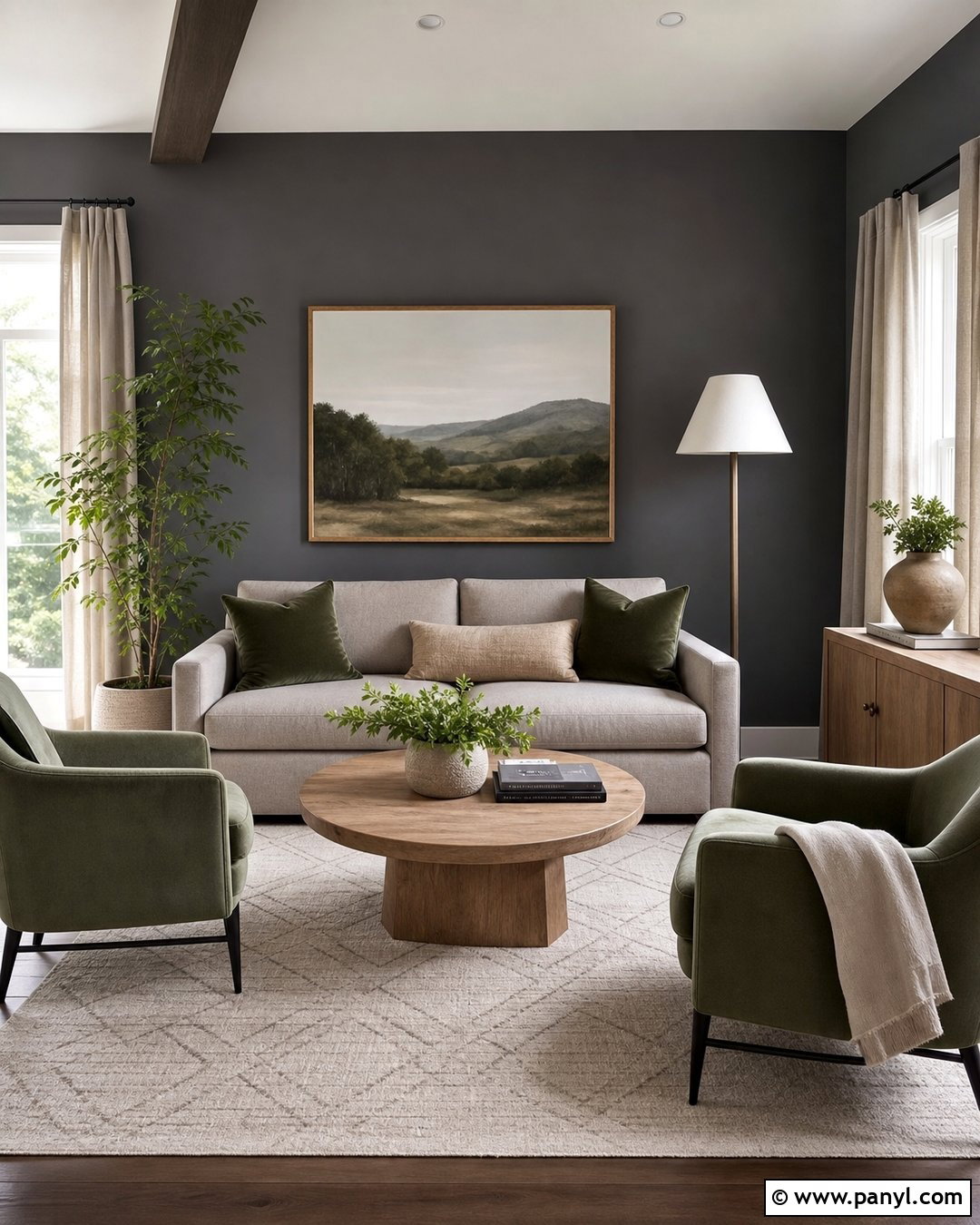 Seal Gray And Sage Green Living Room - 25 Seal Gray Paint Wall Colors