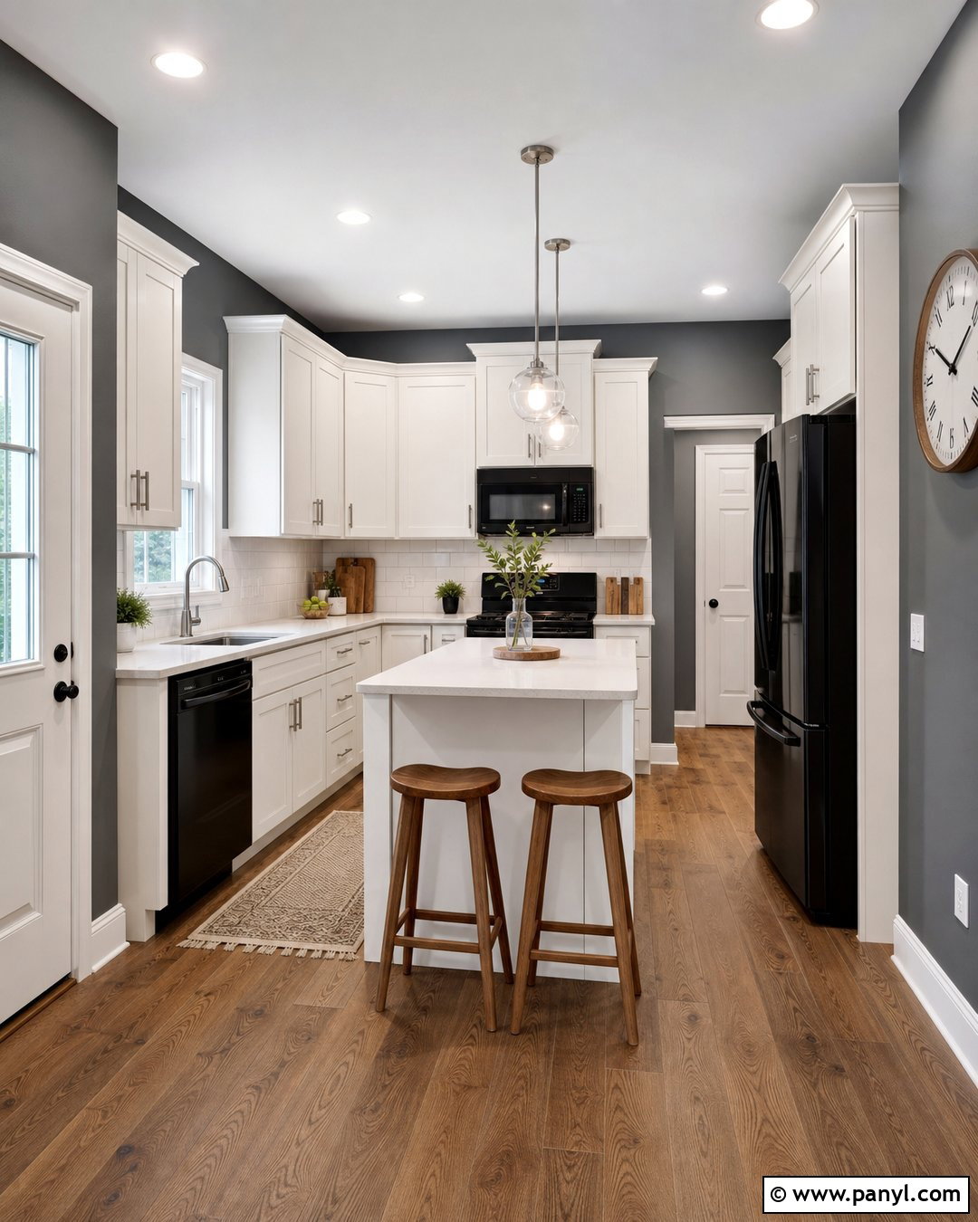 Seal Gray Kitchen With White Cabinets - 25 Seal Gray Paint Wall Colors