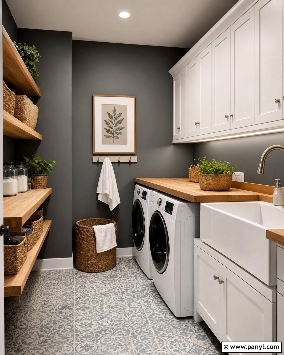 Seal Gray Laundry Room With White Cabinets - 25 Seal Gray Paint Wall Colors