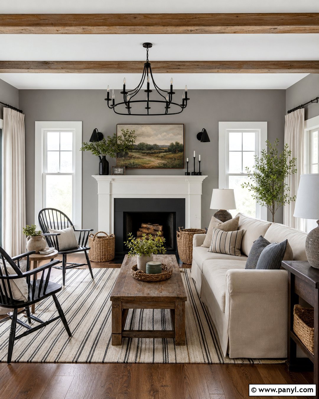 Seal Gray Modern Farmhouse Living Room - 25 Seal Gray Paint Wall Colors
