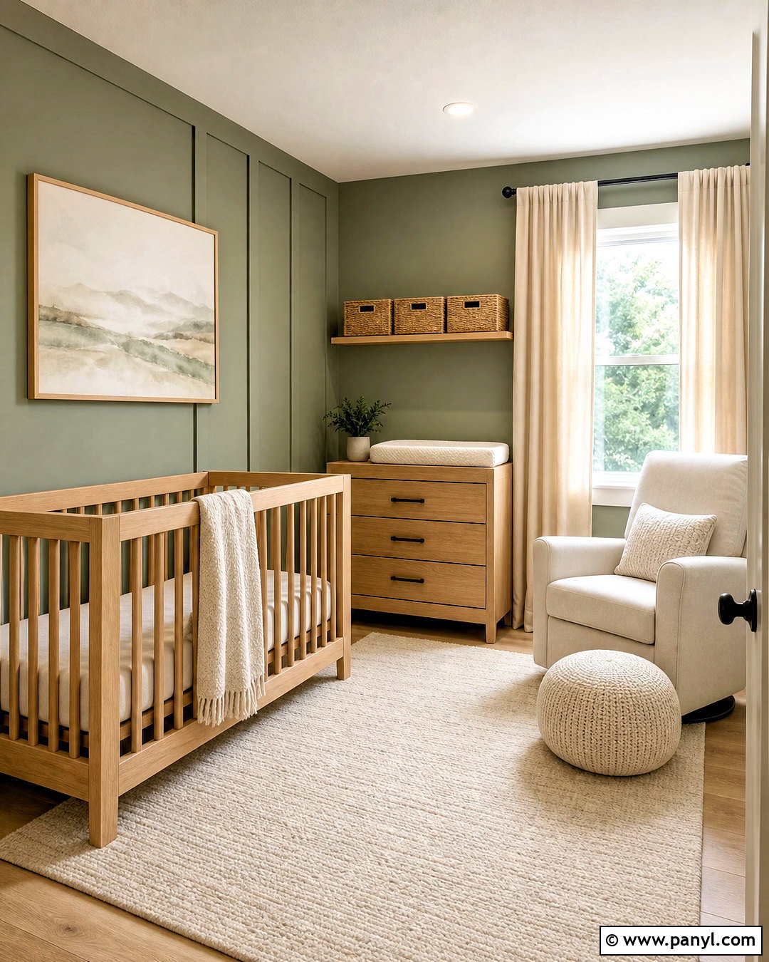 Sensible Hue Minimal Nursery - 20 sherwin williams green nursery ideas