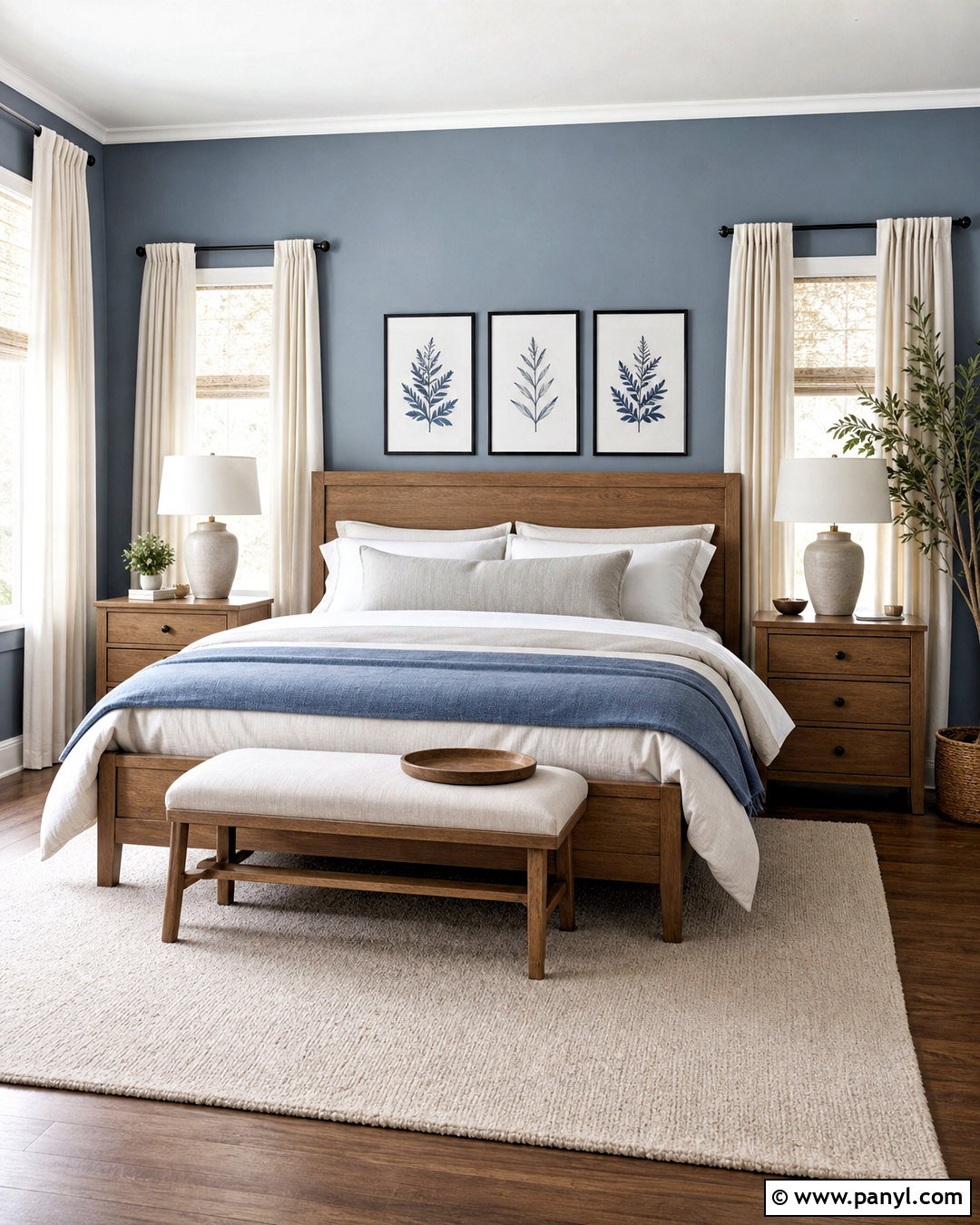 Serenely Bedroom With Natural Wood - 20 serenely sherwin williams ideas
