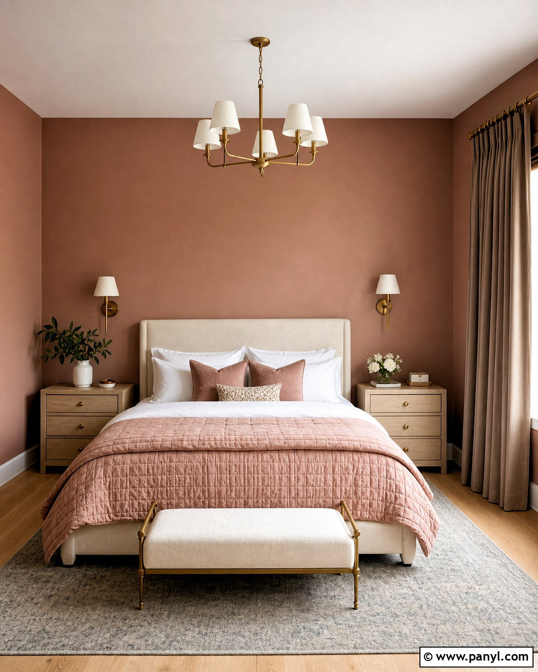 Setting Plaster Bedroom With Brass Details - 20 setting plaster farrow and ball bedrooms