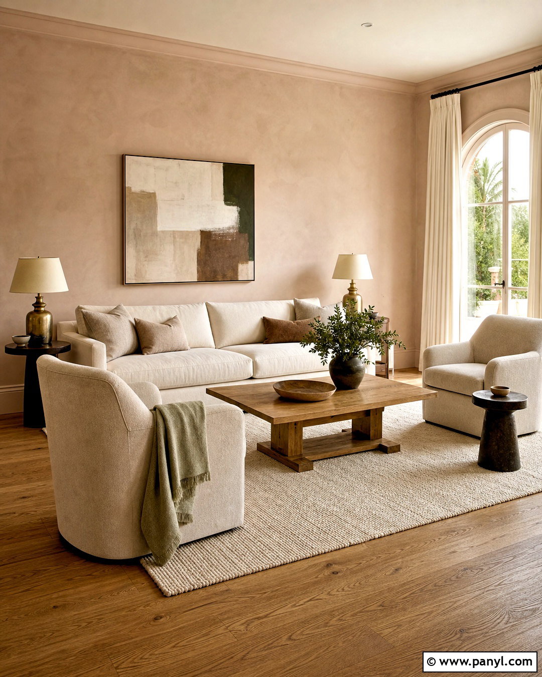 Setting Plaster Living Room With Cream Furniture - 20 setting plaster living room ideas