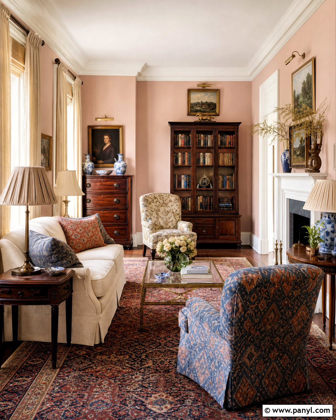 Setting Plaster Living Room With Dark Wood Antiques - 20 setting plaster living room ideas