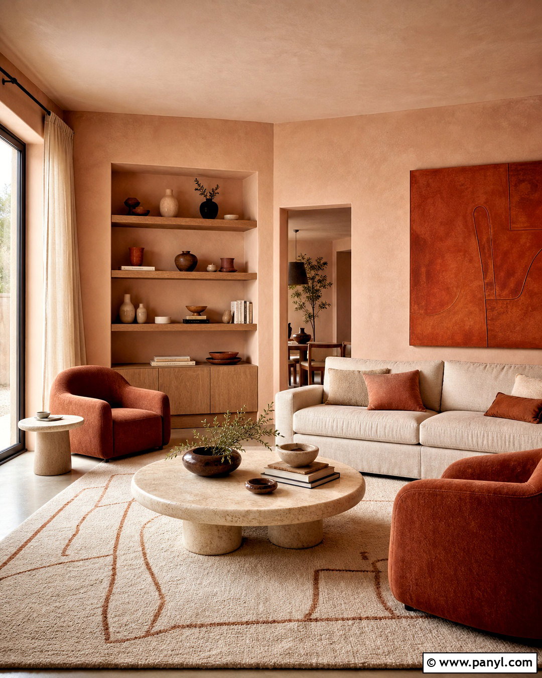 Setting Plaster Living Room With Terracotta Decor - 20 setting plaster living room ideas