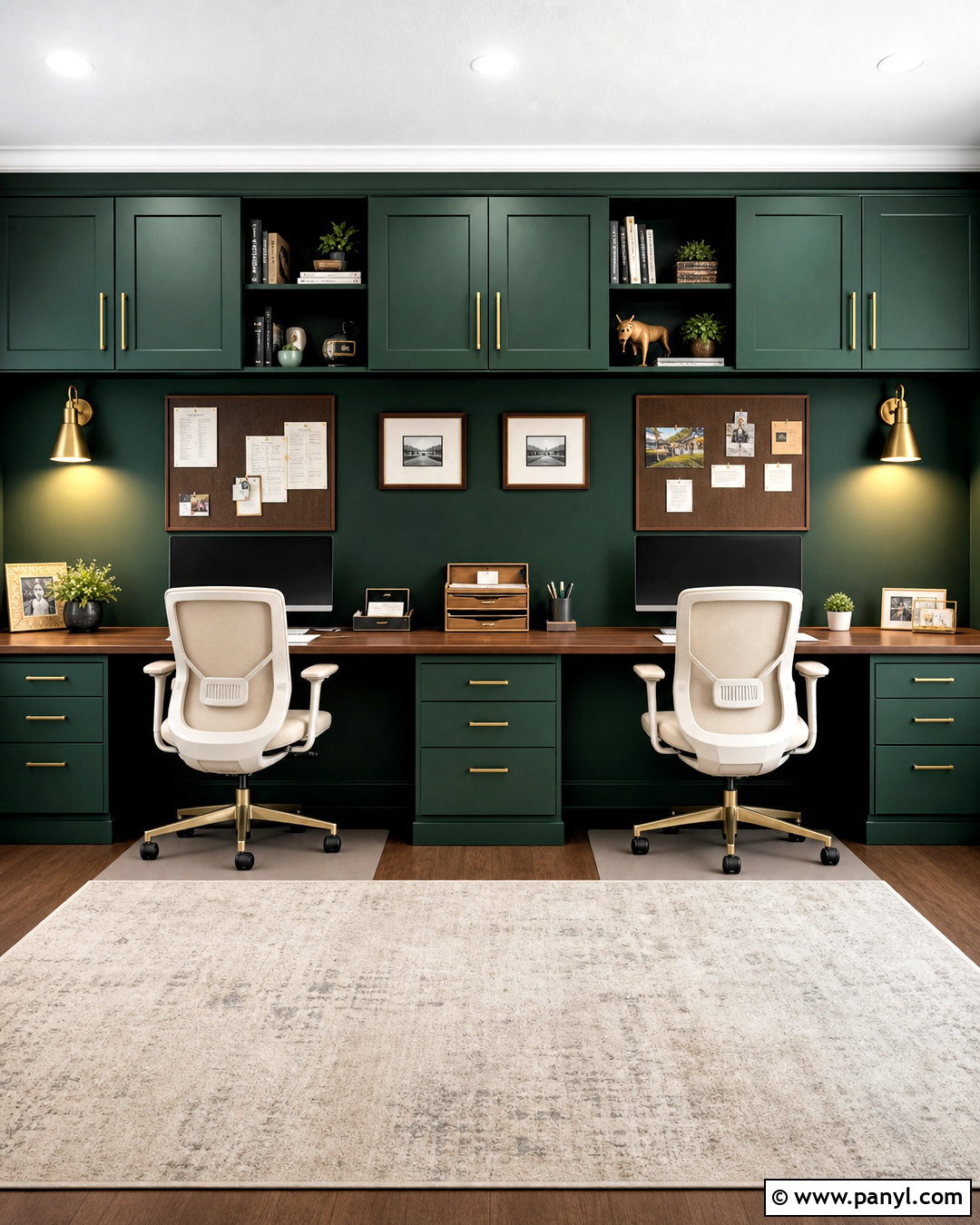 Shared Emerald Green Office - 20 emerald green office ideas