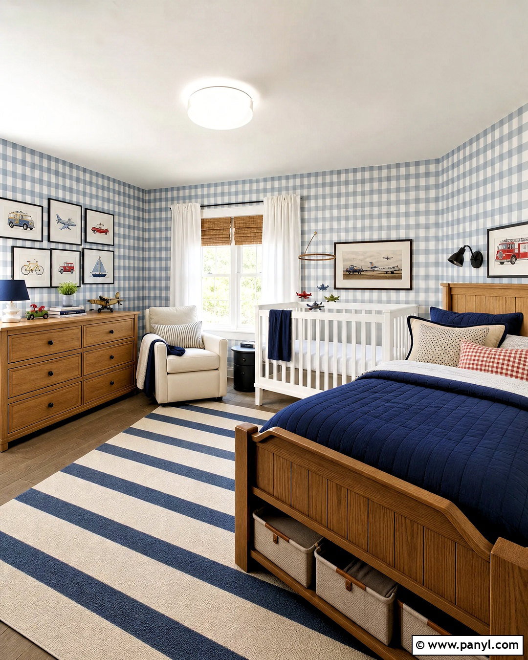 Shared Gingham Nursery - 20 gingham nursery ideas