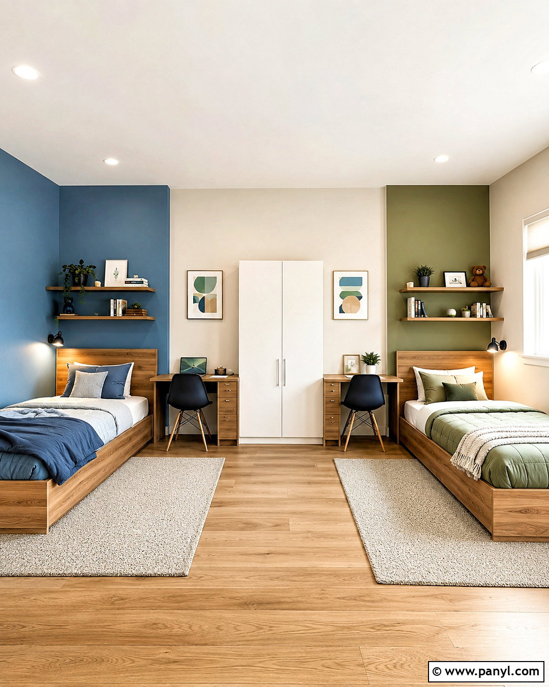 Shared Kids Bedroom Painted Zones - 20 kids bedroom wall painting ideas
