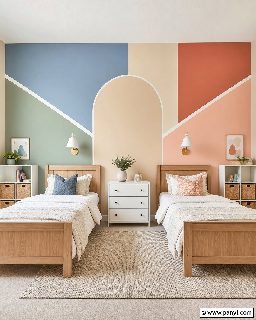 Shared Kids Room Geometric Wall Paint - 25 Geometric Wall Paint Kids