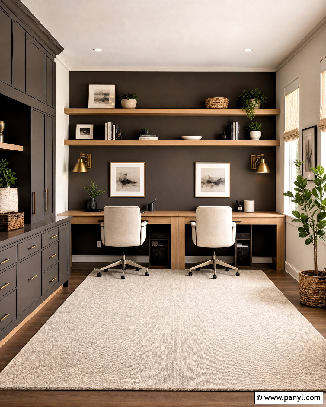Shared Urbane Bronze Home Office - 20 urbane bronze office ideas