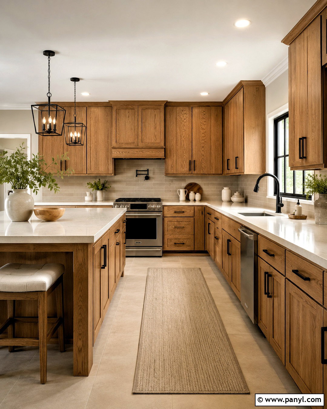 Sherwin-Williams Accessible Beige With Honey Oak - 20 paint colors that go with honey oak ideas