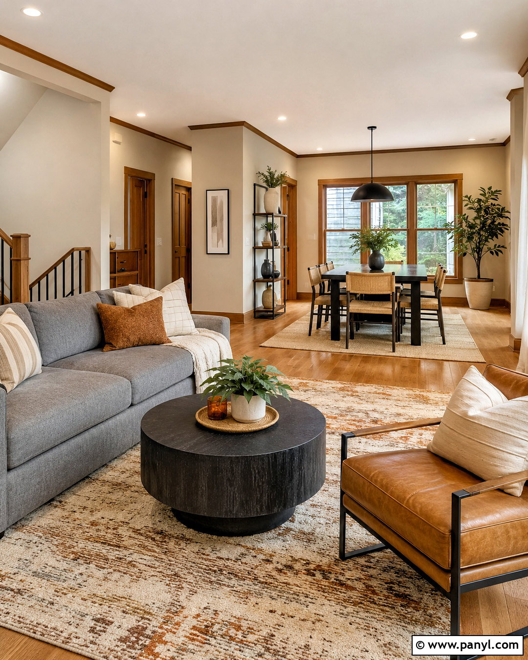 Sherwin-Williams Agreeable Gray With Honey Oak Trim - 20 paint colors with honey oak trim ideas