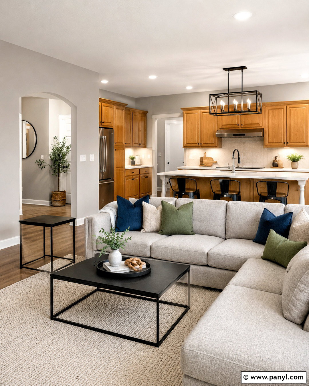 Sherwin-Williams Agreeable Gray With Honey Oak - 20 paint colors that go with honey oak ideas