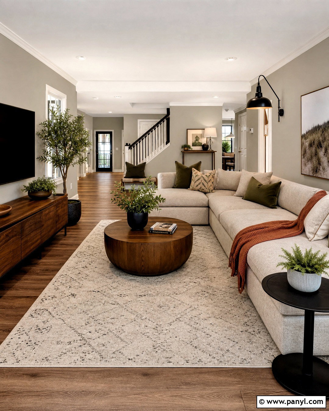 Sherwin-Williams Amazing Gray Family Room - 20 greige sherwin williams ideas