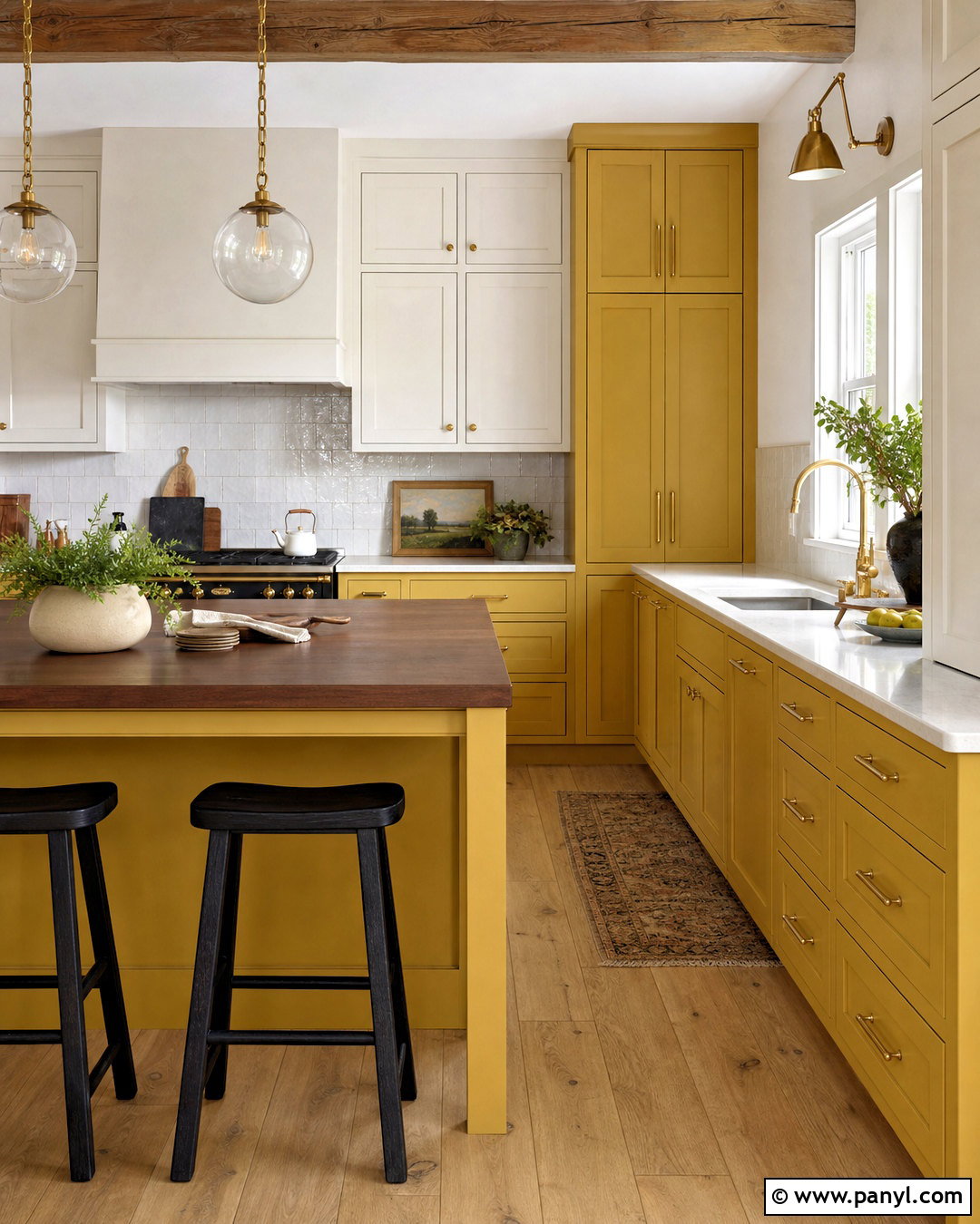 Sherwin-Williams Auric Kitchen - 20 warm yellow paint colors