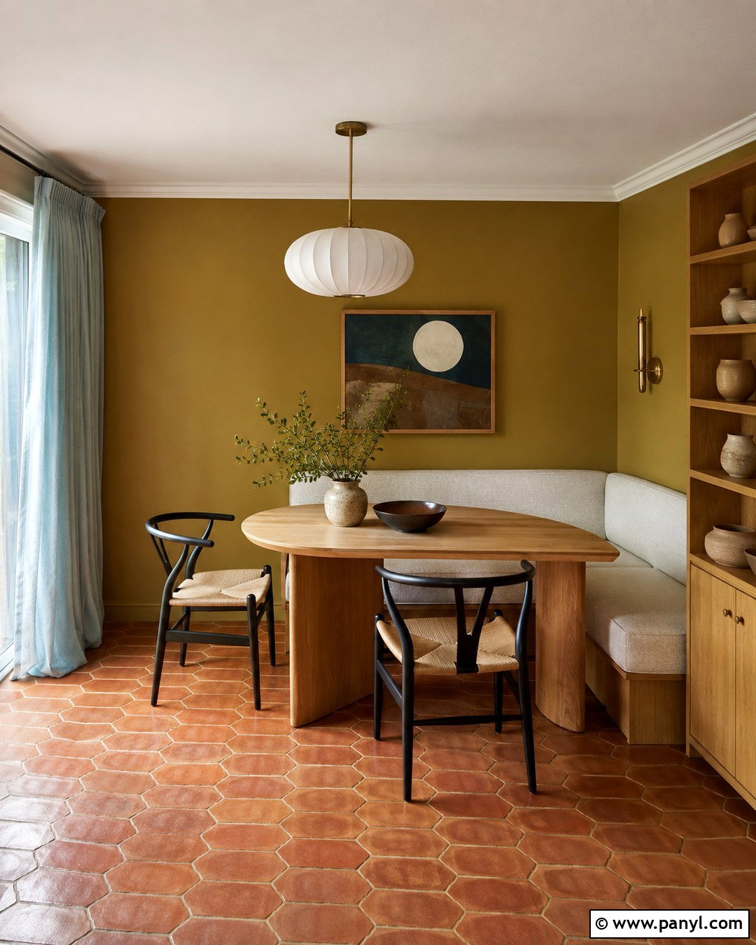 Sherwin-Williams Brassy Breakfast Room - 20 Dark Gold Paint Colors For Walls