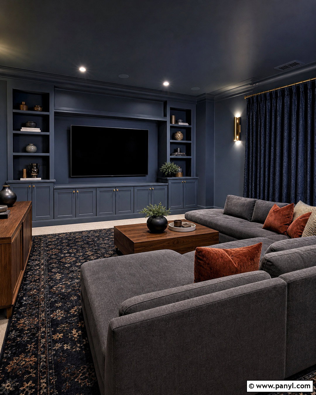 Sherwin Williams Charcoal Blue Media Room - 20 sherwin williams dark blue ideas