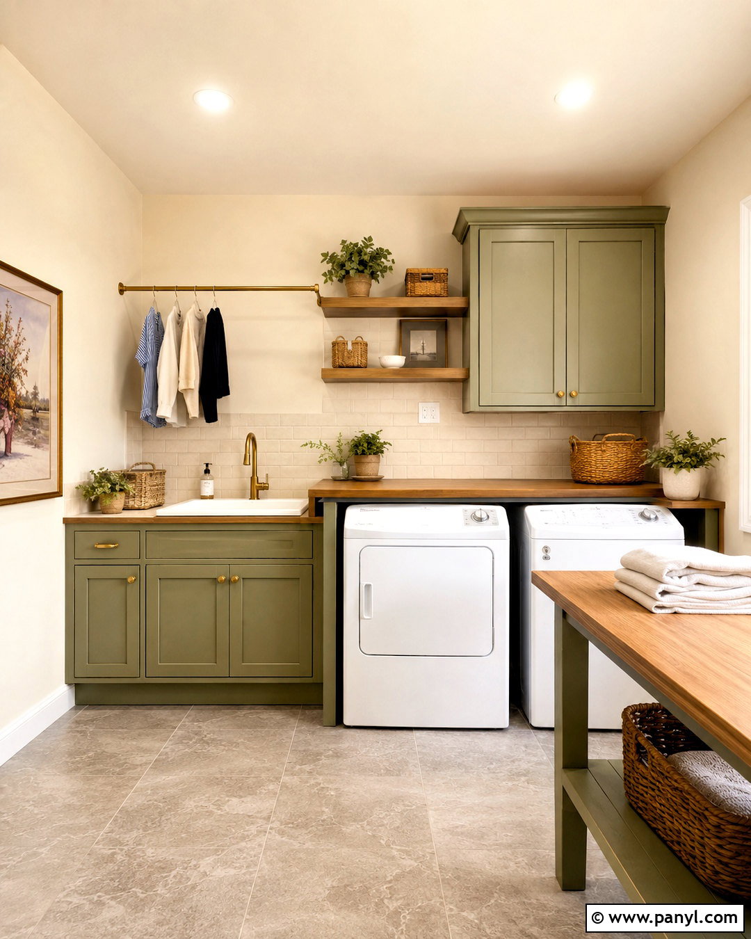 Sherwin Williams Creamy Walls In a Laundry Room - 35 sherwin williams creamy walls