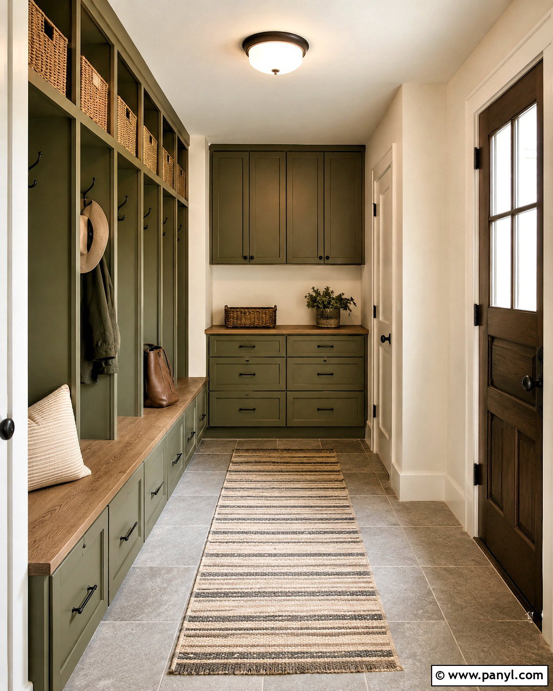Sherwin Williams Creamy Walls In a Mudroom - 35 sherwin williams creamy walls