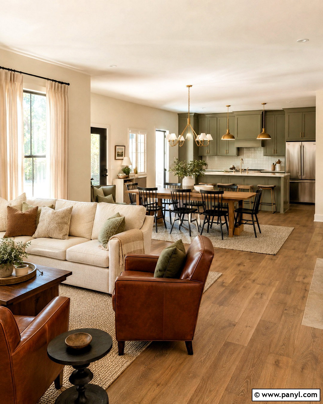 Sherwin Williams Creamy Walls In an Open Concept Space - 35 sherwin williams creamy walls