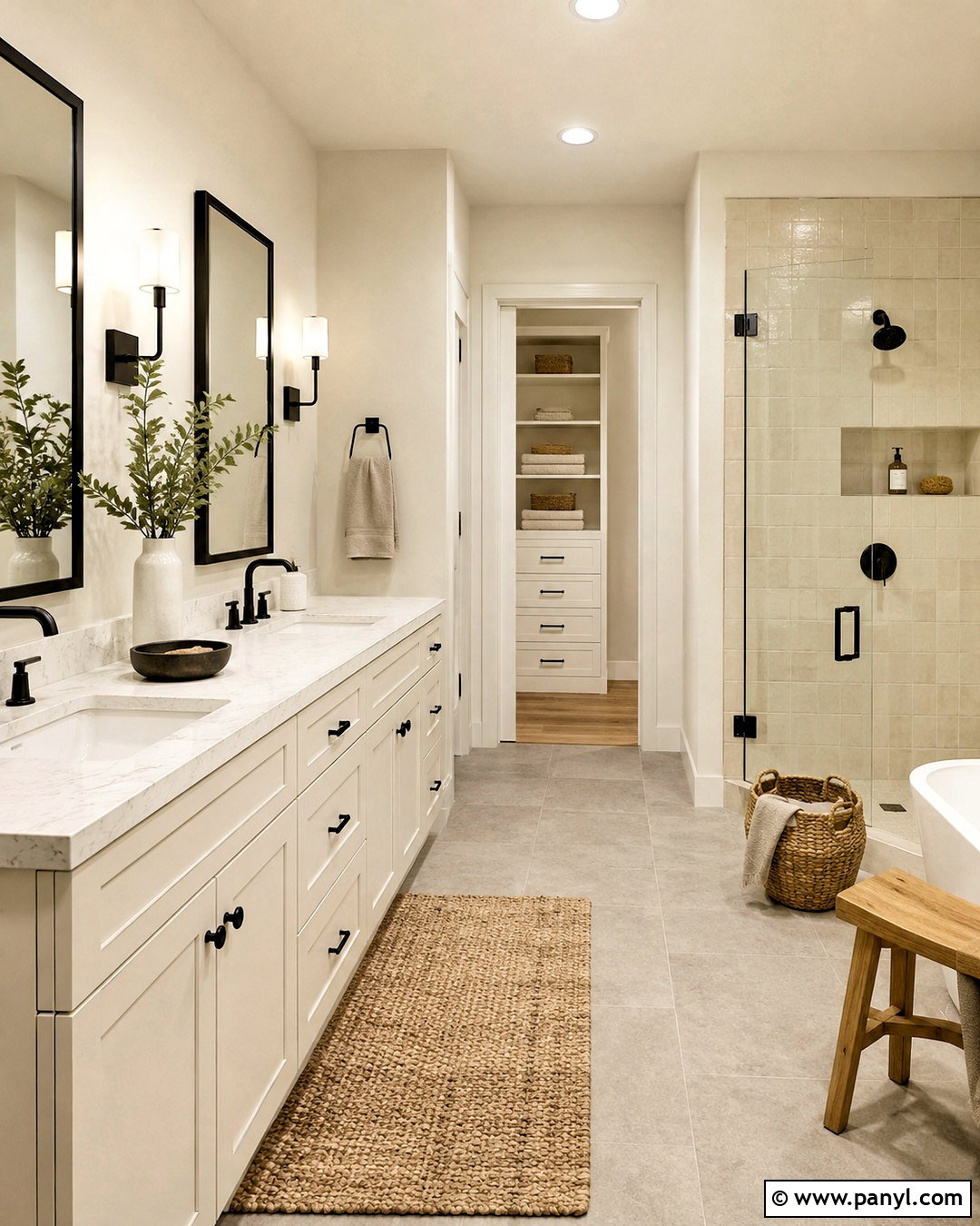 Sherwin Williams Creamy Walls With Black Bathroom Accents - 35 sherwin williams creamy walls