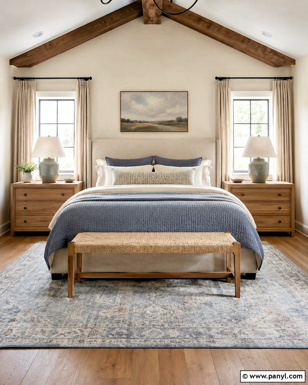 Sherwin Williams Creamy Walls With Dusty Blue Bedding - 35 sherwin williams creamy walls