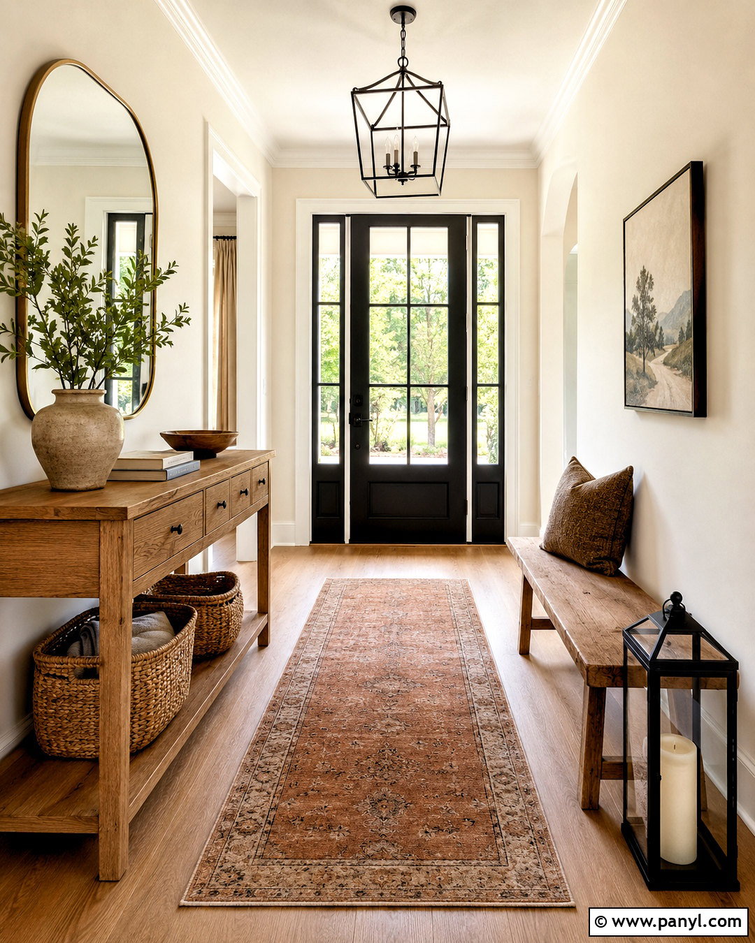 Sherwin Williams Creamy Walls With a Natural Wood Entryway - 35 sherwin williams creamy walls