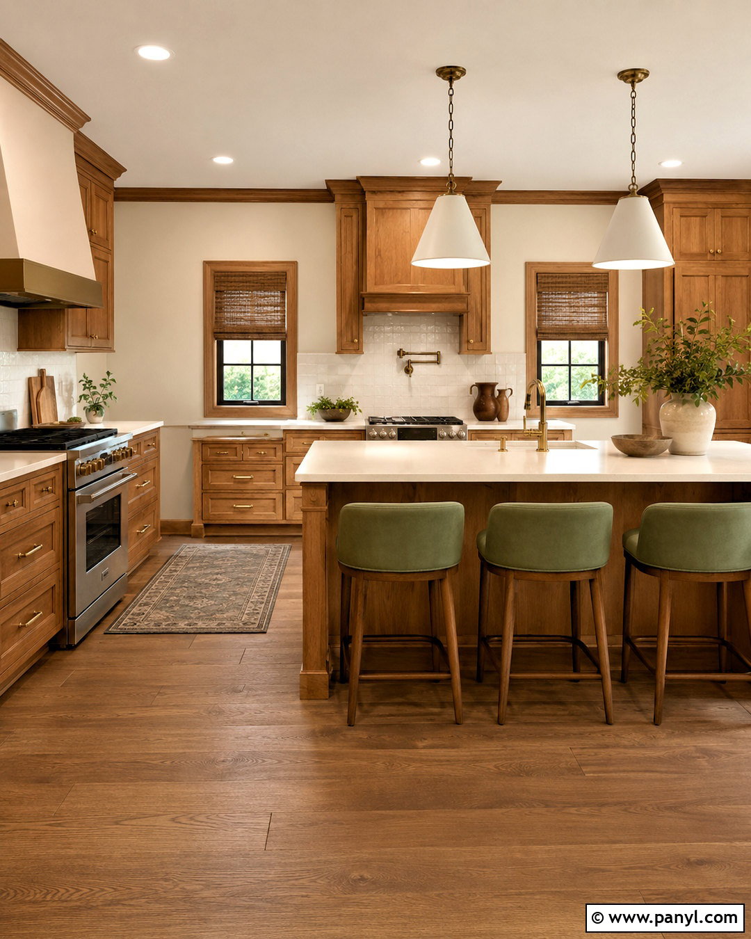 Sherwin-Williams Creamy With Honey Oak Trim - 20 paint colors with honey oak trim ideas