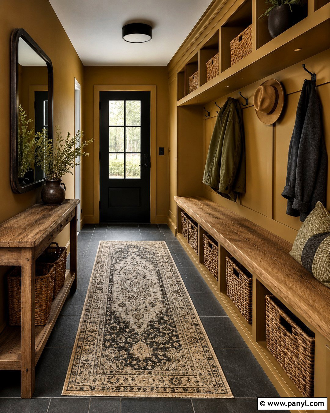 Sherwin-Williams Edgy Gold Mudroom - 20 Dark Gold Paint Colors For Walls