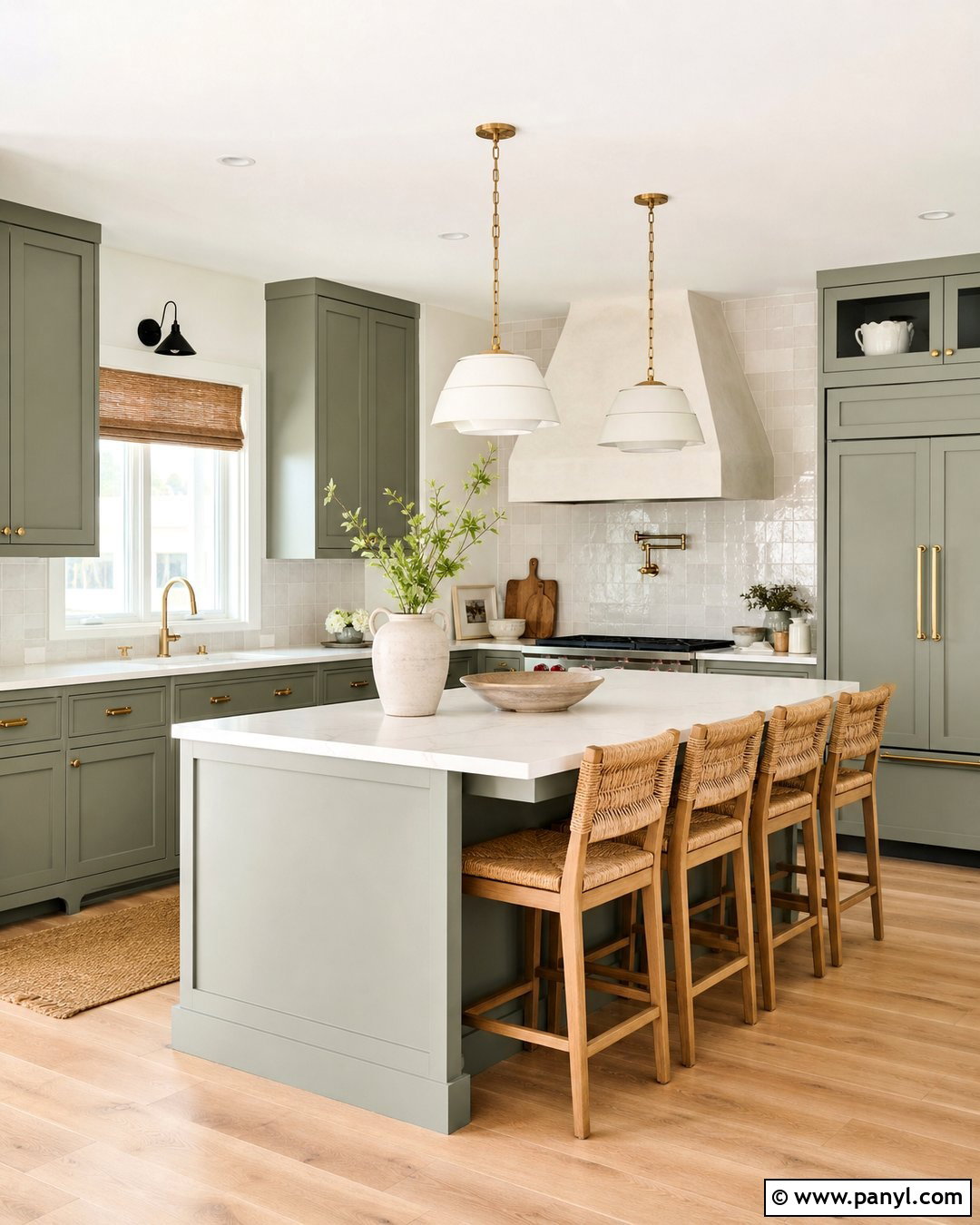 Sherwin-Williams Evergreen Fog Green Kitchen - 20 Beach House Green Sherwin Williams Ideas