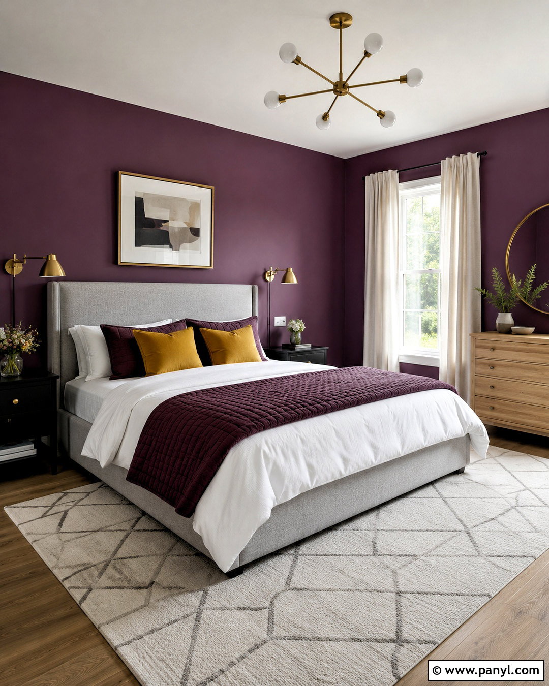 Sherwin-Williams Expressive Plum SW 6271 - 20 best purple bedroom paint colors
