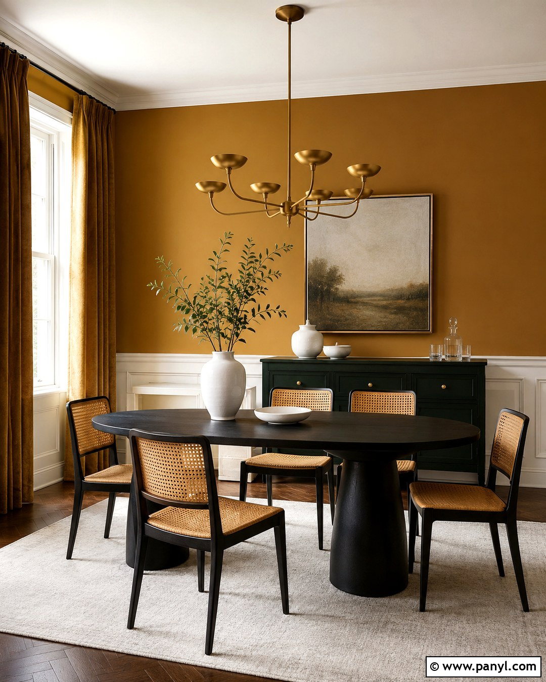Sherwin-Williams Golden Rule Dining Room - 20 Dark Gold Paint Colors For Walls
