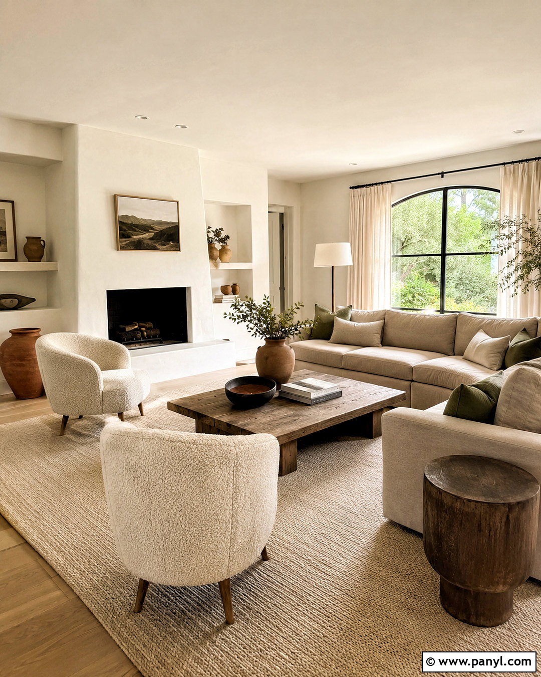 Sherwin-Williams Greek Villa Family Room - 20 neutral white paint colors