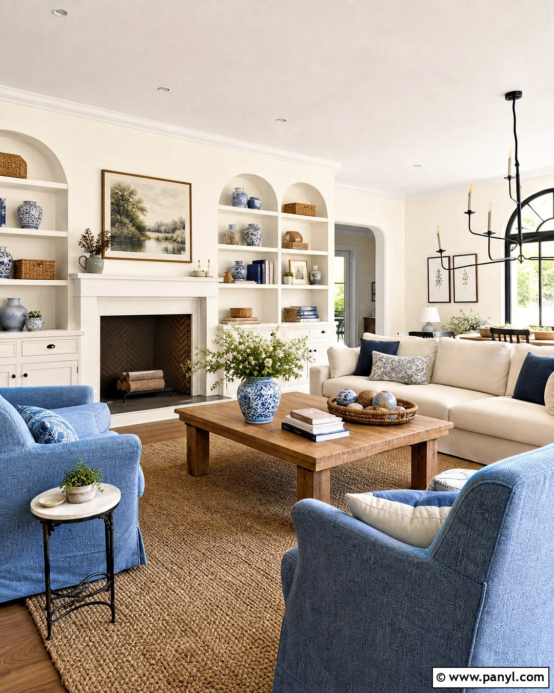Sherwin-Williams Greek Villa Living Room - 20 off white paint colors living room ideas