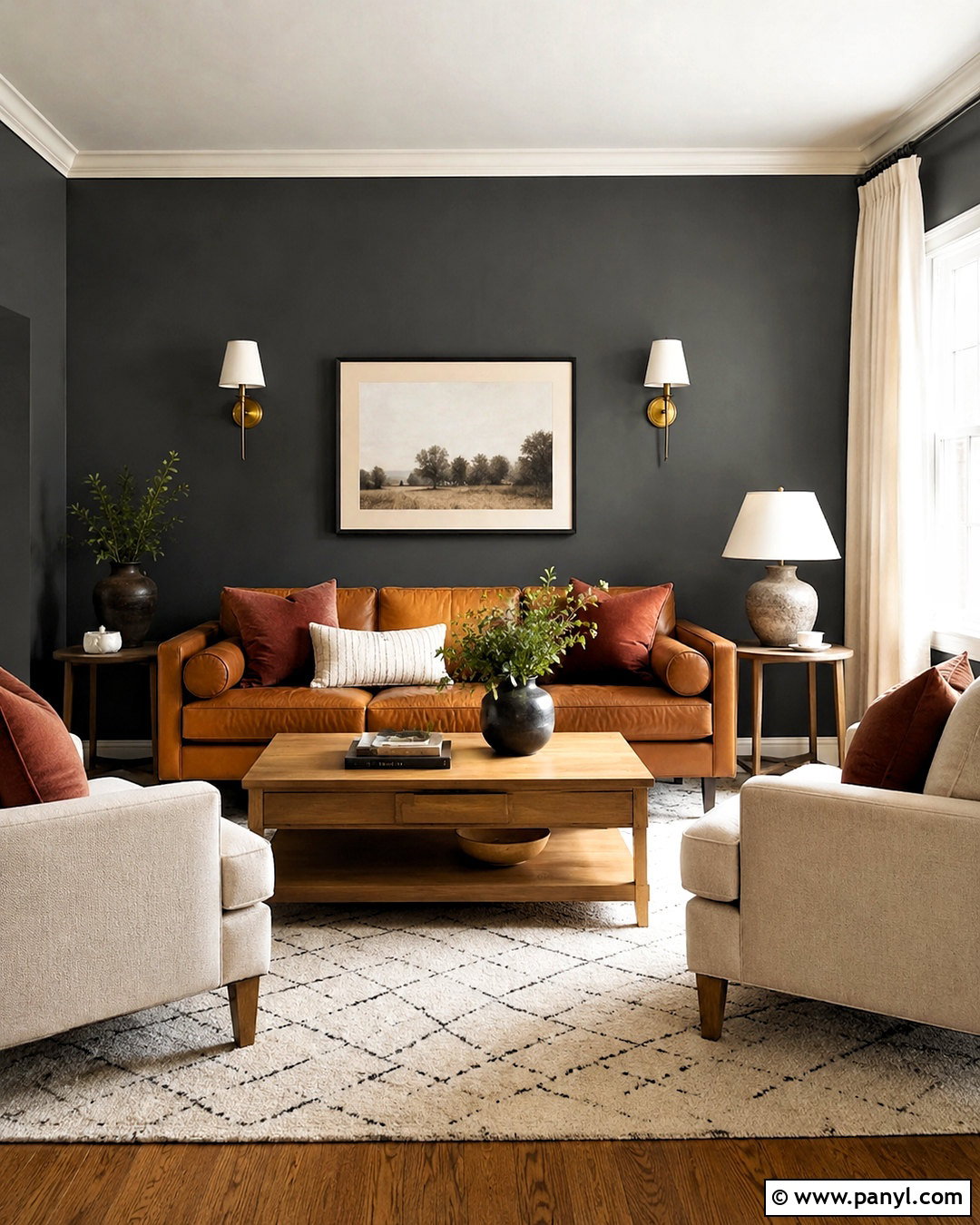 Sherwin-Williams Iron Ore Dark Gray Living Room - 20 dark gray paint colors