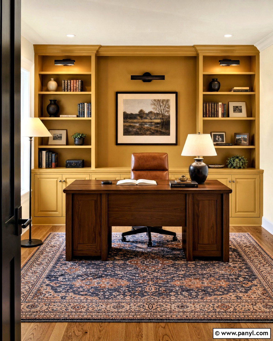 Sherwin-Williams Kingdom Gold Home Office - 20 warm yellow paint colors