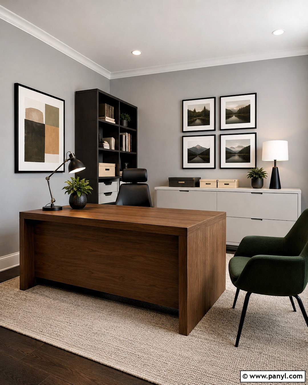 Sherwin-Williams Modern Gray Home Office - 20 modern gray sherwin williams ideas