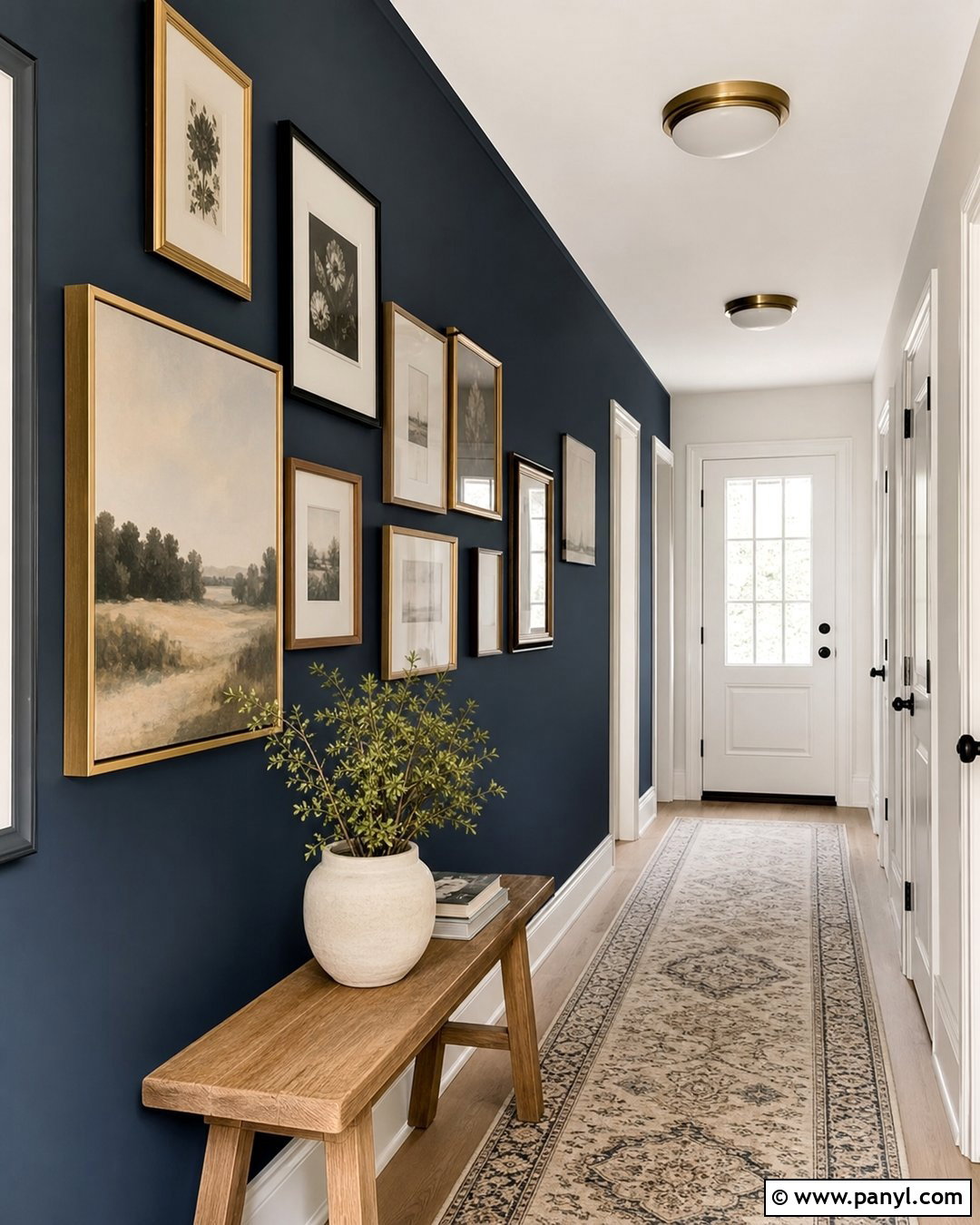Sherwin Williams Navy Gallery Wall Hallway - 20 Navy Accent Wall Sherwin Williams Ideas