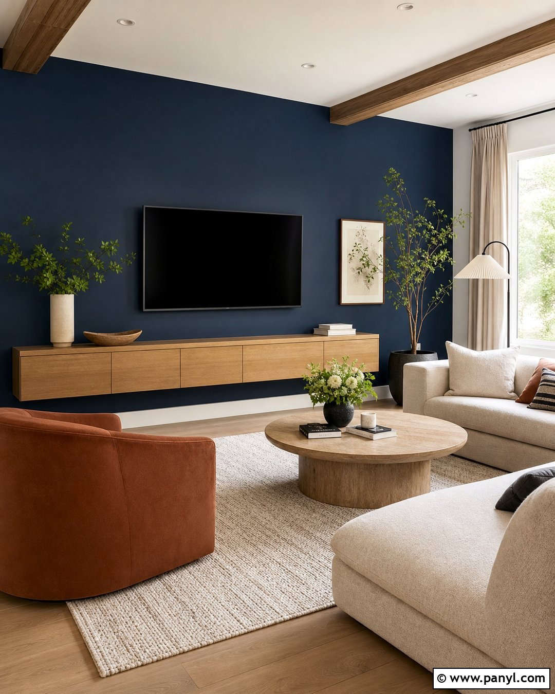 Sherwin Williams Navy TV Wall Living Room - 20 Navy Accent Wall Sherwin Williams Ideas