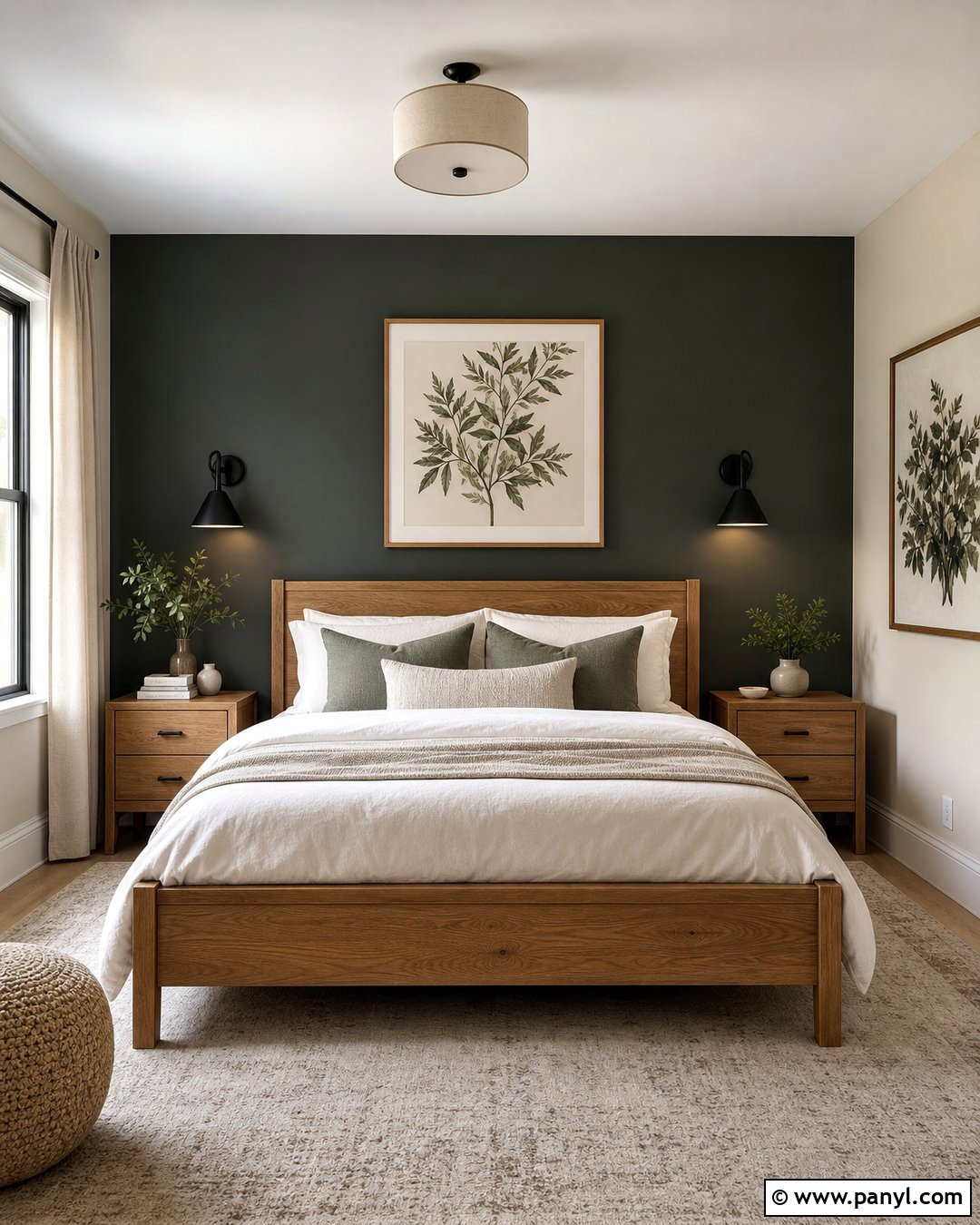 Sherwin-Williams Night Owl Bedroom Accent Wall - 30 sherwin williams night owl ideas