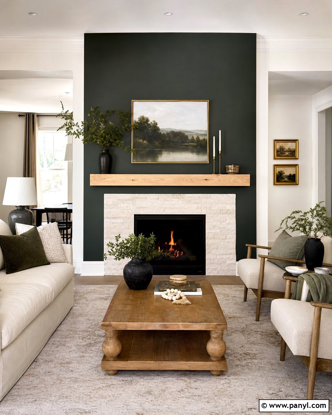 Sherwin-Williams Night Owl Fireplace Wall - 30 sherwin williams night owl ideas