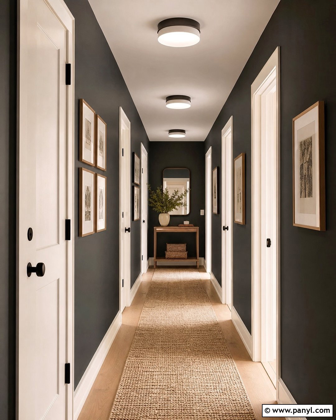 Sherwin-Williams Night Owl Hallway - 30 sherwin williams night owl ideas