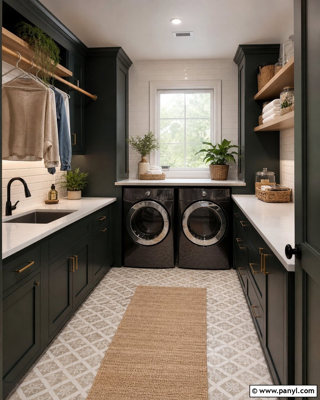 Sherwin-Williams Night Owl Laundry Room Cabinets - 30 sherwin williams night owl ideas