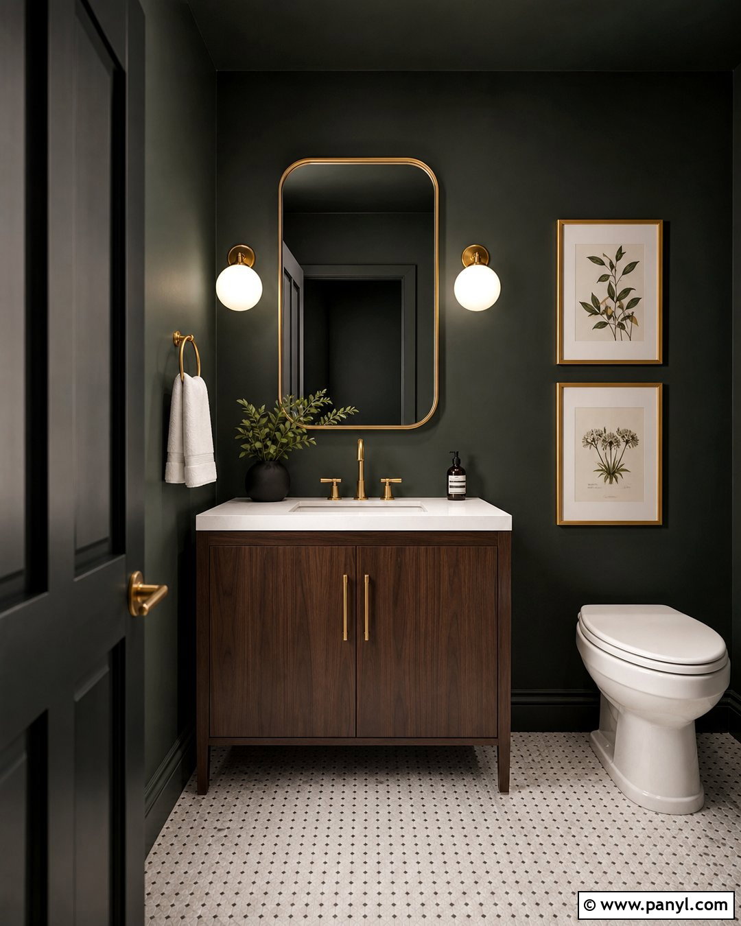 Sherwin-Williams Night Owl Powder Room - 30 sherwin williams night owl ideas