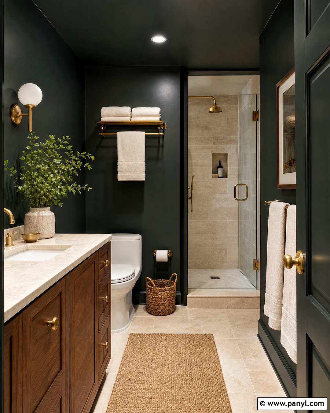 Sherwin-Williams Night Watch Bathroom - 20 moody green paint colors